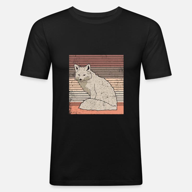 Polarfuchs - Männer Slim Fit T-Shirt - Schwarz
