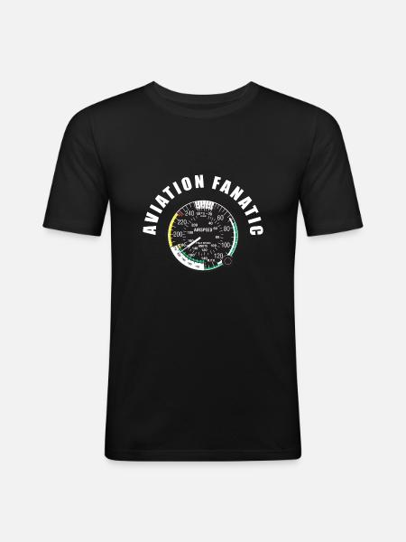 Fanatic aviation - Men's Slim Fit T-Shirt - black