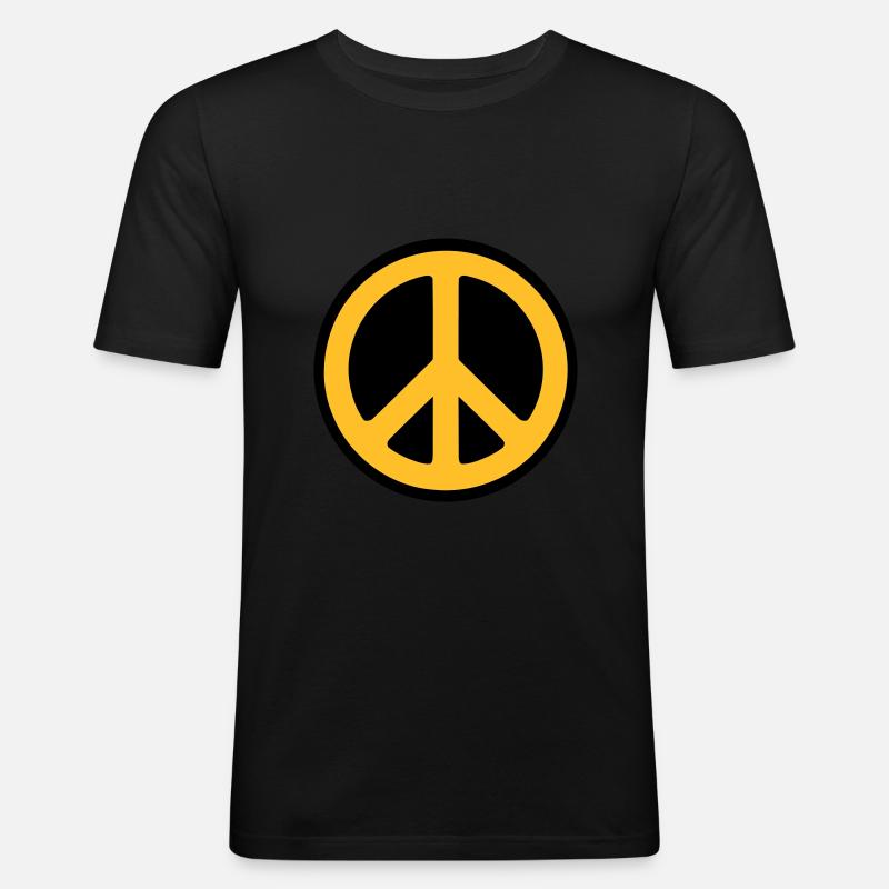 Peace - Maglietta aderente da uomo - nero