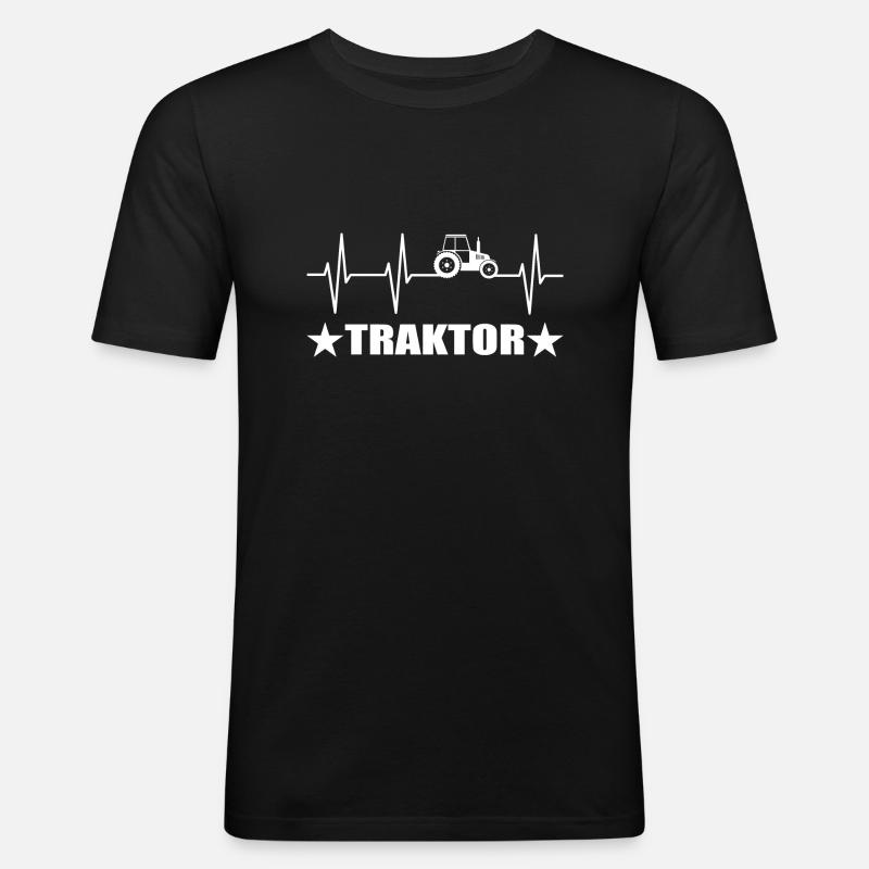 Traktor - Männer Slim Fit T-Shirt - Schwarz