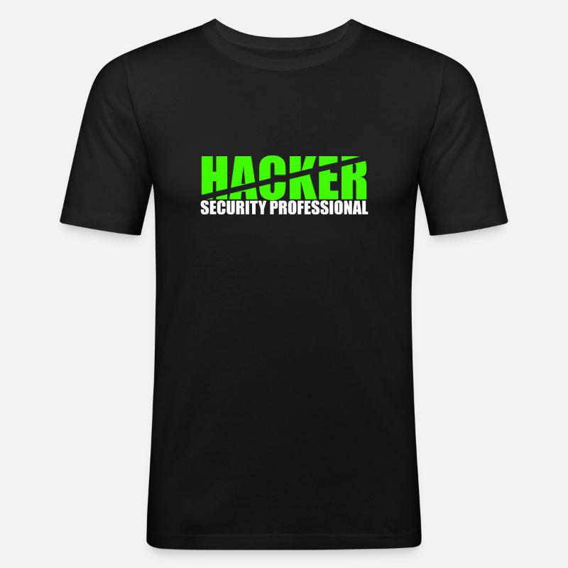 Hacker Security Professional - Men's Slim Fit T-Shirt - black