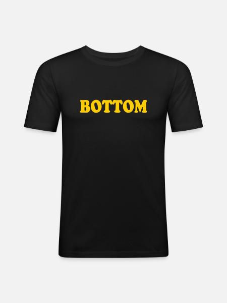 Bottom - T-shirt près du corps Homme - noir