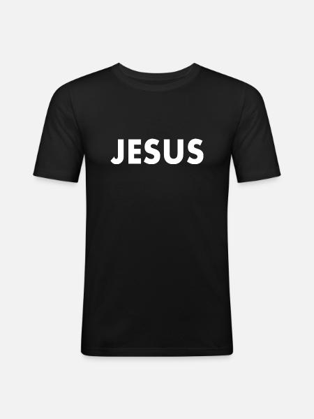 Jesus - Men's Slim Fit T-Shirt - black