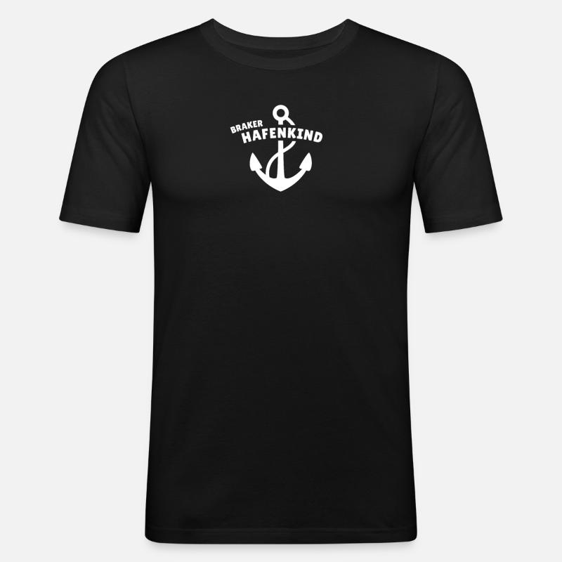 Braker Hafenkind - Männer Slim Fit T-Shirt - Schwarz