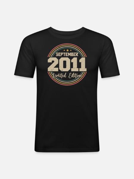 September Birthday Gift 2011 - Men's Slim Fit T-Shirt - black
