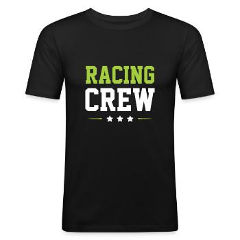 Racing Crew - Men's Slim Fit T-Shirt - black - Front - Nik (191cm)