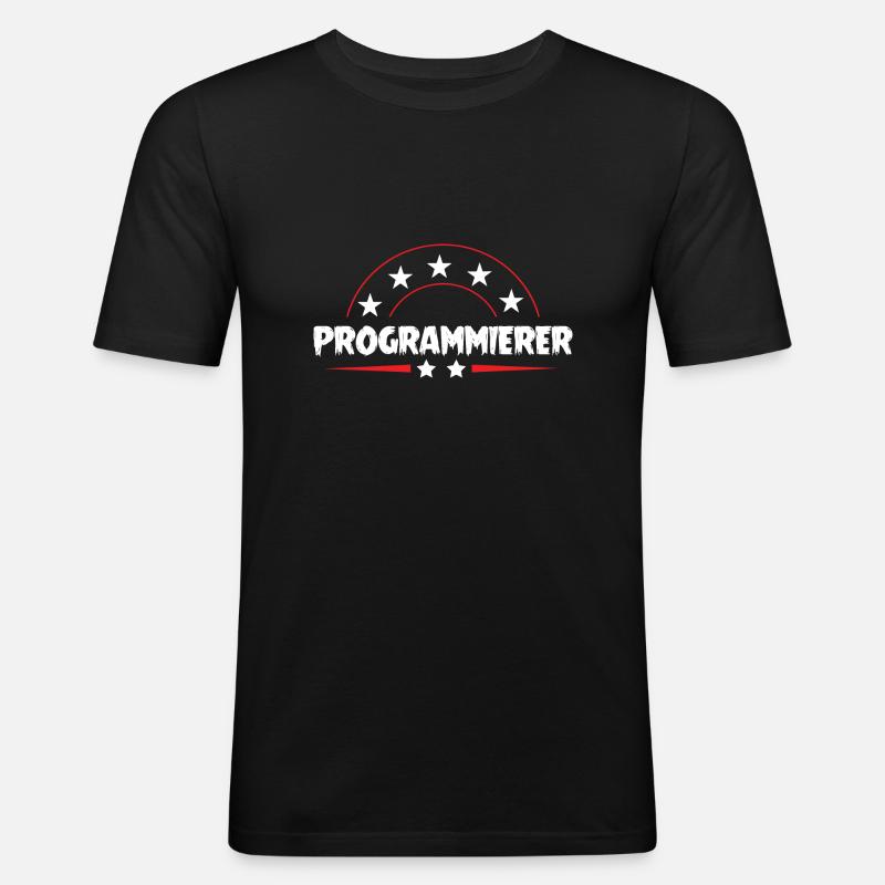 Programmierer Beruf - Männer Slim Fit T-Shirt - Schwarz