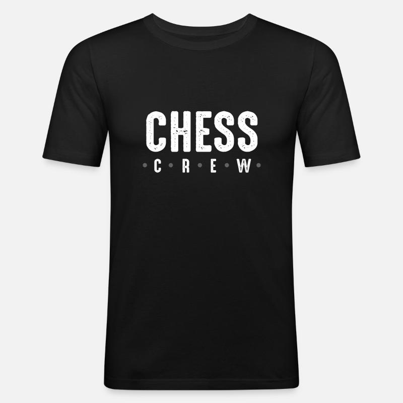 Chess Crew - Männer Slim Fit T-Shirt - Schwarz