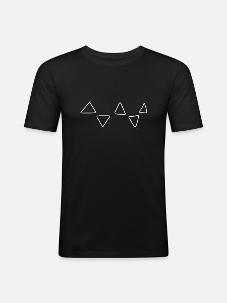 Triangular pattern - Men's Slim Fit T-Shirt - black