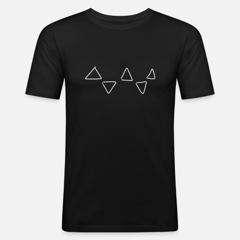 Triangular pattern - Men's Slim Fit T-Shirt - black