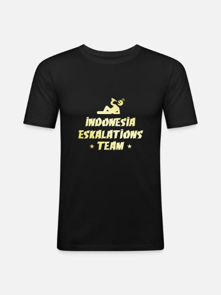 Indonesia Escalation - Men's Slim Fit T-Shirt - black