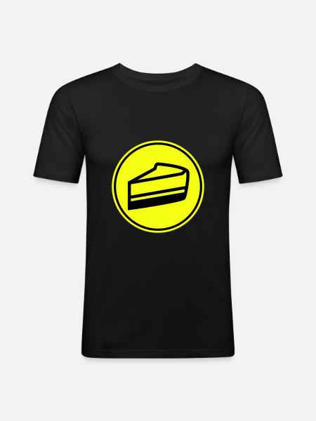 Cake cheesecake - Men's Slim Fit T-Shirt - black