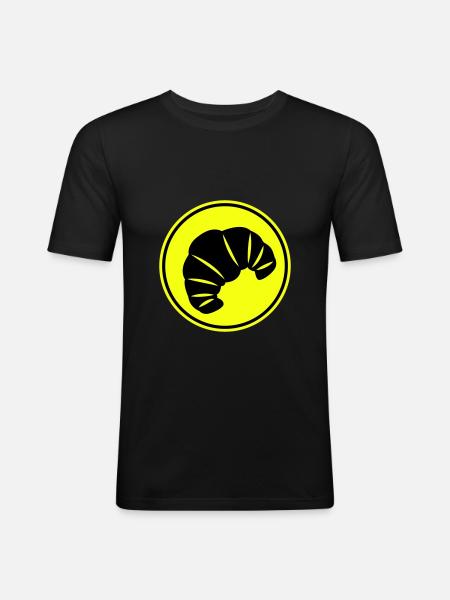 Croissant icon - Men's Slim Fit T-Shirt - black