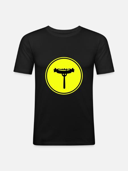Bratwurst meat icon - Men's Slim Fit T-Shirt - black