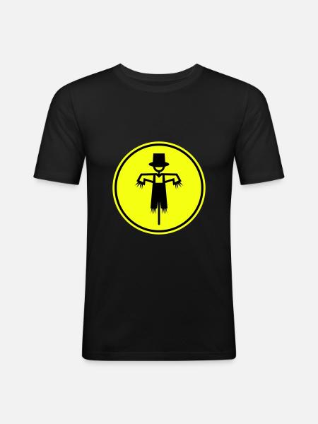 Vogelscheuche - Männer Slim Fit T-Shirt - Schwarz