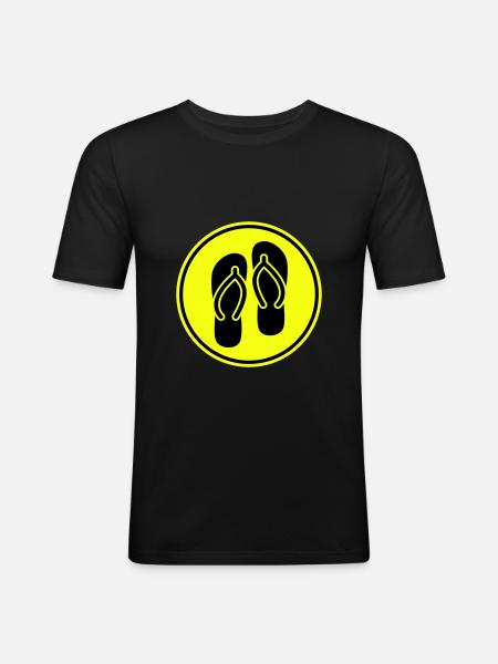 Flip-flops icon - Men's Slim Fit T-Shirt - black