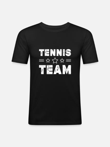 Tennis Team - Men's Slim Fit T-Shirt - black
