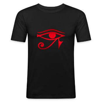 Horus Eye Magical Symbol Lucky Charm Sign - Men's Slim Fit T-Shirt - black - Front - Nik (191cm)
