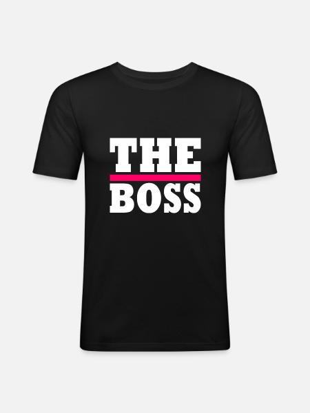 The boss - T-shirt près du corps Homme - noir