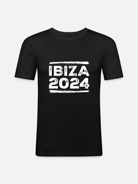 Ibiza 2024 Saying - Men's Slim Fit T-Shirt - black