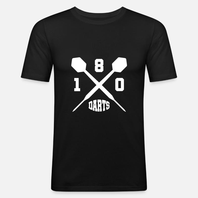 Darts Dart Dartpfeil - Männer Slim Fit T-Shirt - Schwarz