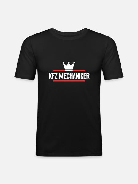 KFZ Mechaniker Beruf - Männer Slim Fit T-Shirt - Schwarz