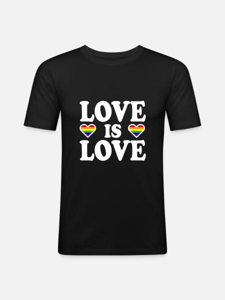 Love is love - Men's Slim Fit T-Shirt - black