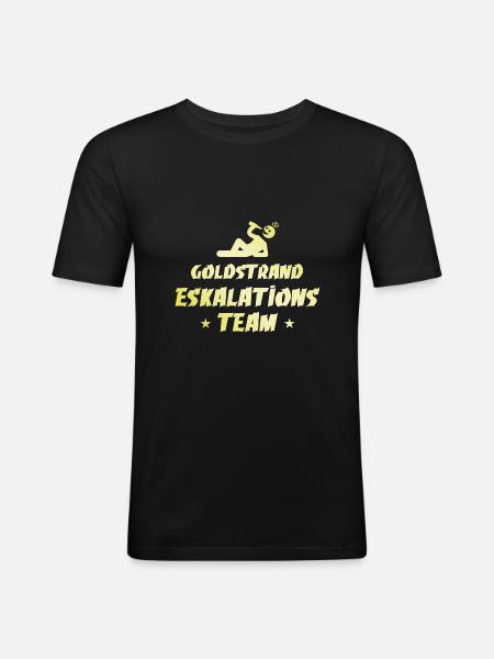 Golden Sands Escalation - Men's Slim Fit T-Shirt - black