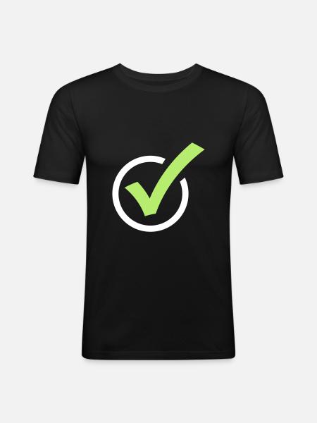 tick tick mark - Men's Slim Fit T-Shirt - black