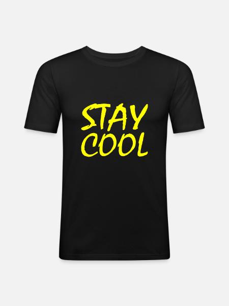 Stay cool - Men's Slim Fit T-Shirt - black
