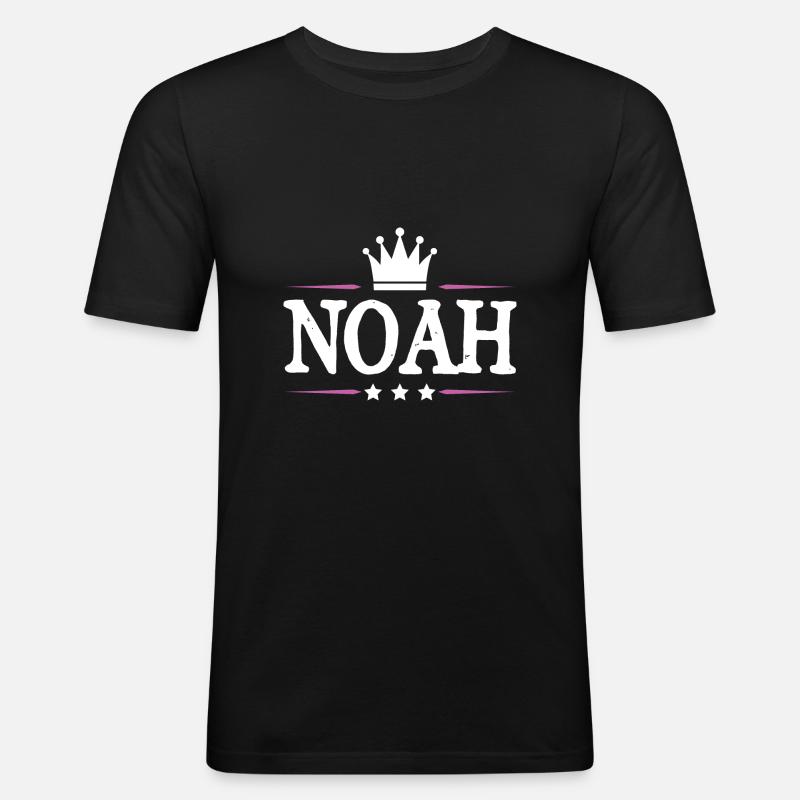 Noah - Männer Slim Fit T-Shirt - Schwarz