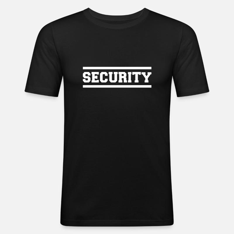 Security - Männer Slim Fit T-Shirt - Schwarz