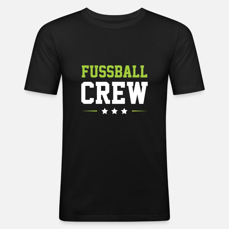 Fussball Crew - Männer Slim Fit T-Shirt - Schwarz