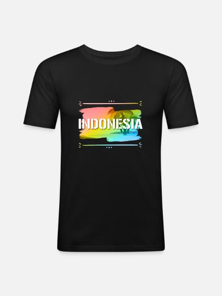 Indonesia - Men's Slim Fit T-Shirt - black