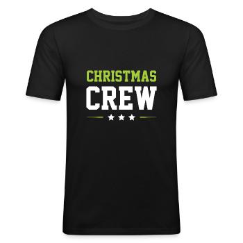 Christmas Crew - Men's Slim Fit T-Shirt - black - Front - Nik (191cm)