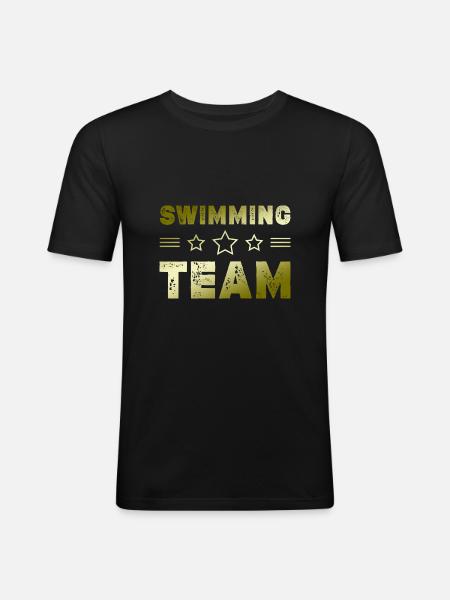 Swimming Team - Men's Slim Fit T-Shirt - black