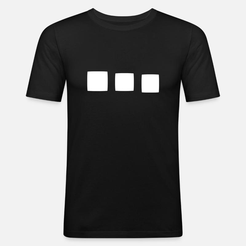 Forme carrée et carrée - T-shirt près du corps Homme - noir