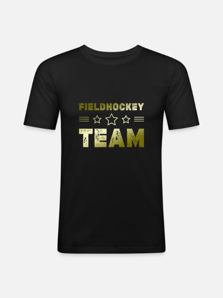 Field hockey team - Men's Slim Fit T-Shirt - black