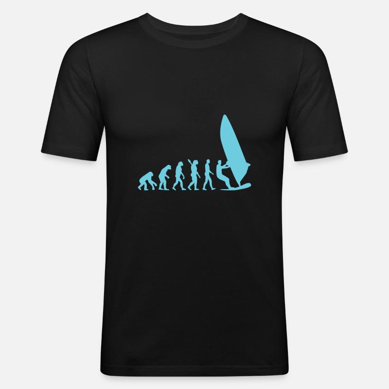 Windsurfer Evolution - Men's Slim Fit T-Shirt - black