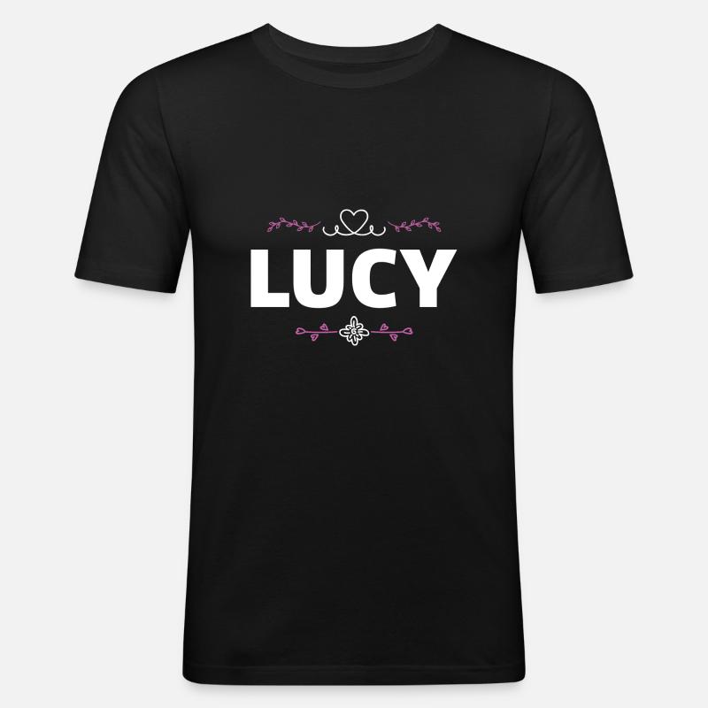 Lucy - Männer Slim Fit T-Shirt - Schwarz