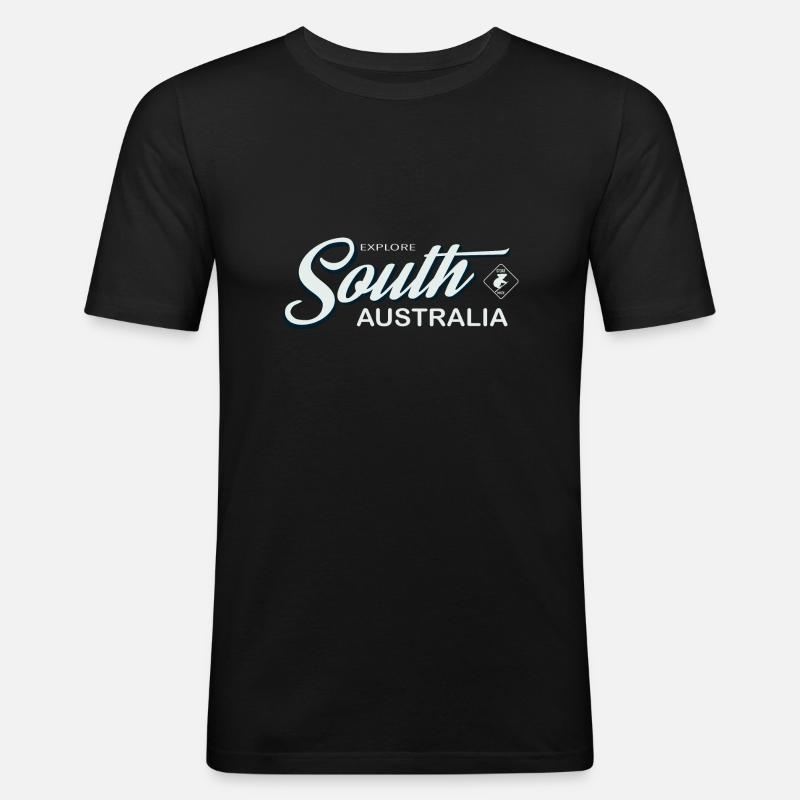 EXPLORE SOUTH AUSTRALIA - Men's Slim Fit T-Shirt - black