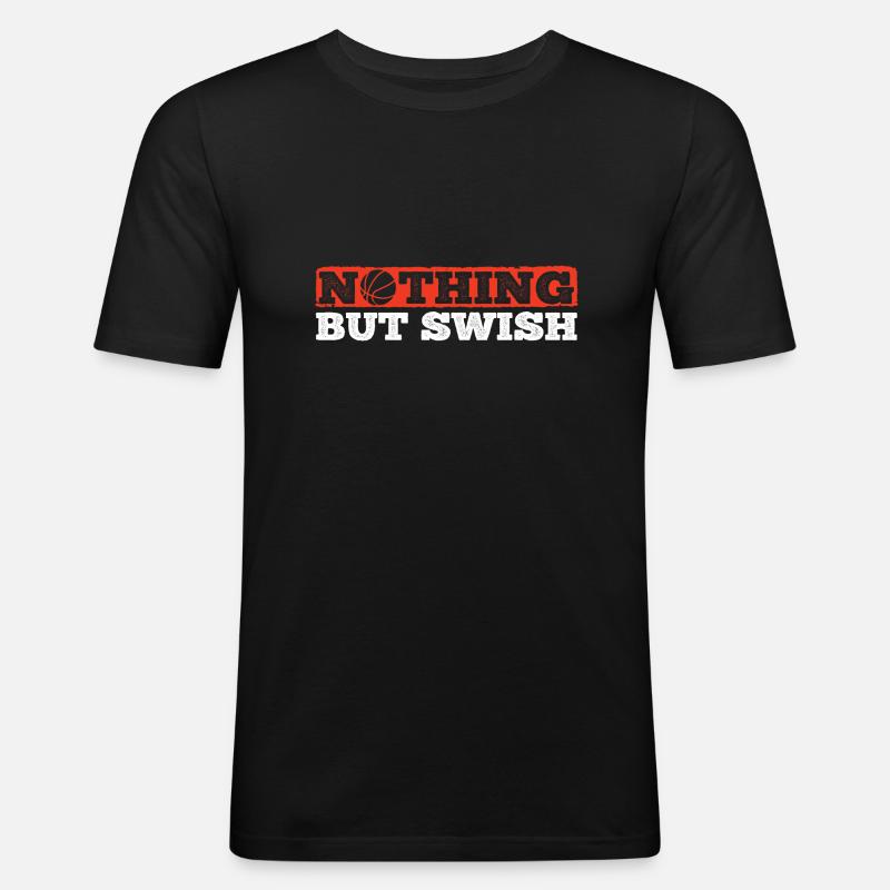 Basketball - Männer Slim Fit T-Shirt - Schwarz