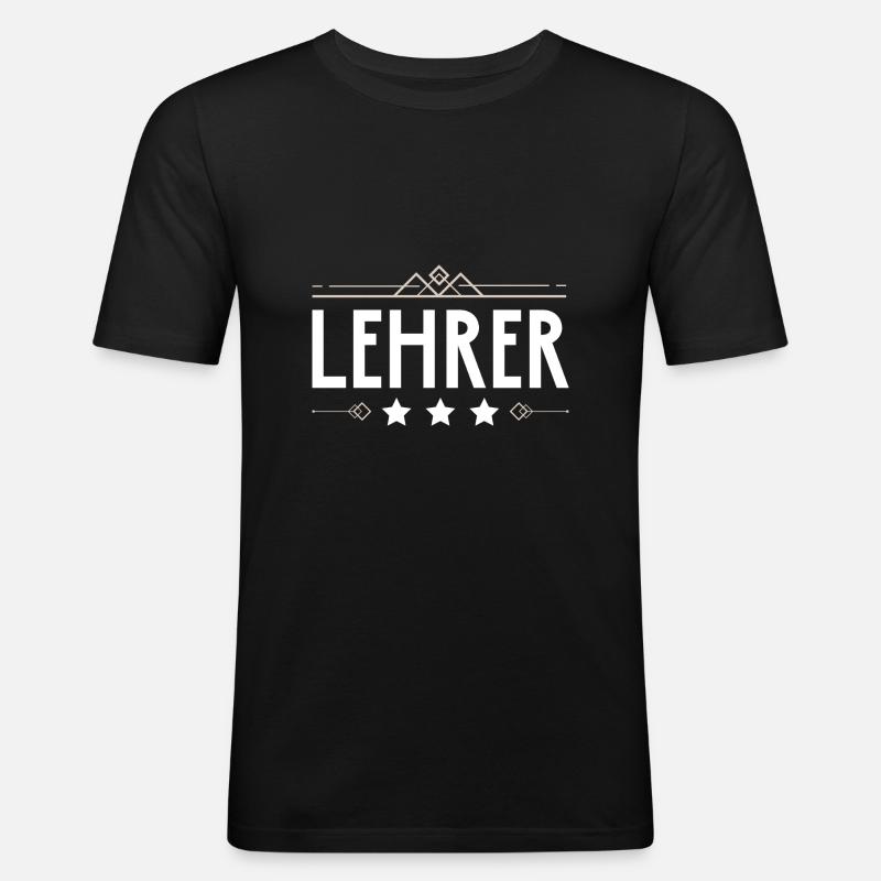 Lehrer Beruf - Männer Slim Fit T-Shirt - Schwarz
