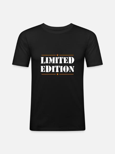 Limited Edition Slogan - Men's Slim Fit T-Shirt - black
