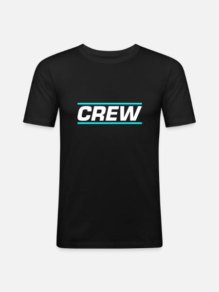 Conception de l’équipage - T-shirt près du corps Homme - noir