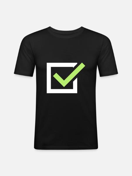 tick tick mark - Men's Slim Fit T-Shirt - black