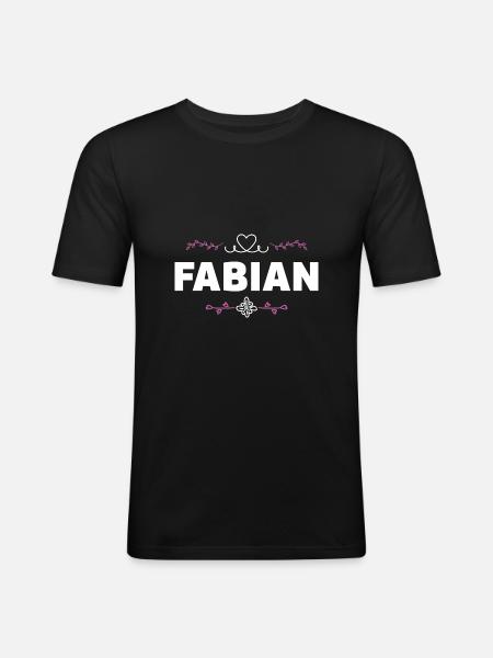 Fabian - Men's Slim Fit T-Shirt - black