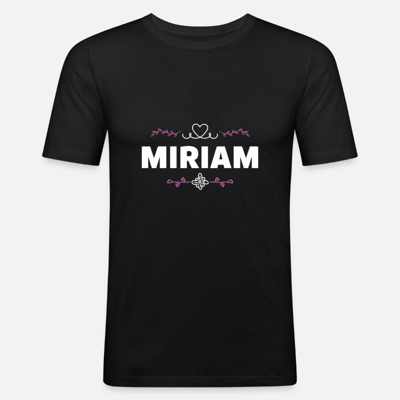 Miriam - Männer Slim Fit T-Shirt - Schwarz