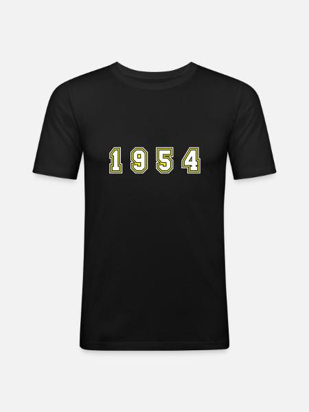 1954 Year Number - Men's Slim Fit T-Shirt - black