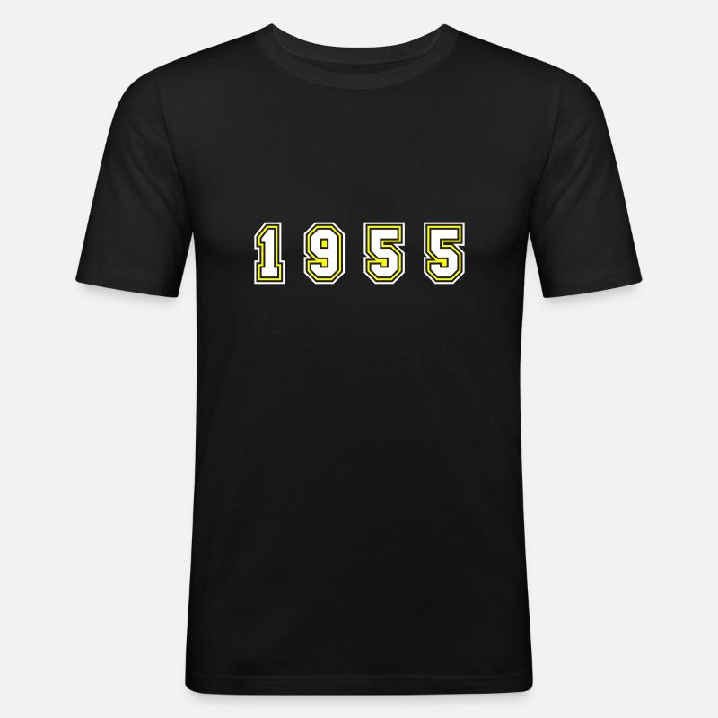 Numéro de l’année 1955 - T-shirt près du corps Homme - noir